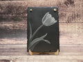 Laser Engraved Tulip on Slate